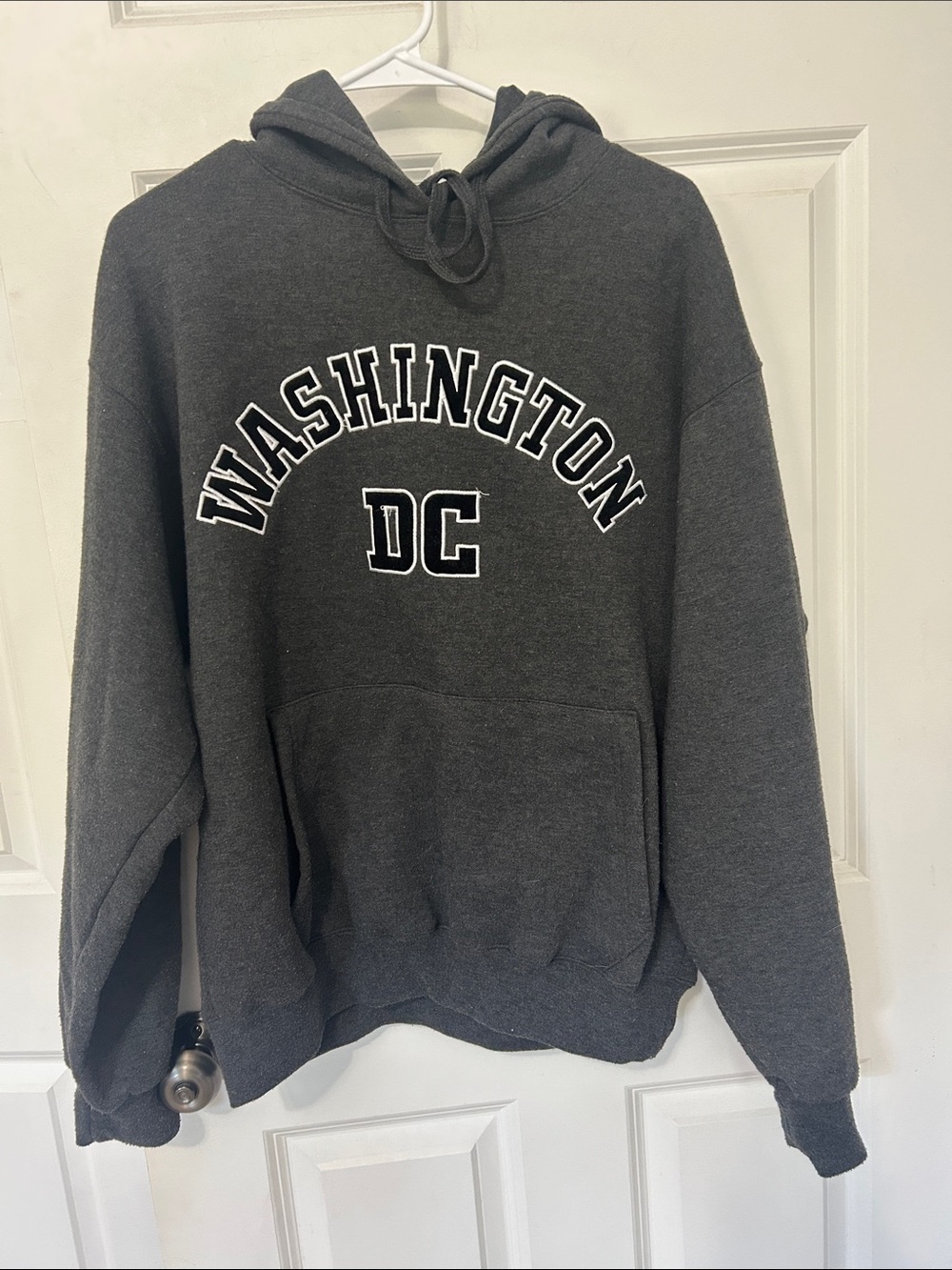 DC Washington Pullover Hoodie sweatshirt size large gray fleece sweatshirt